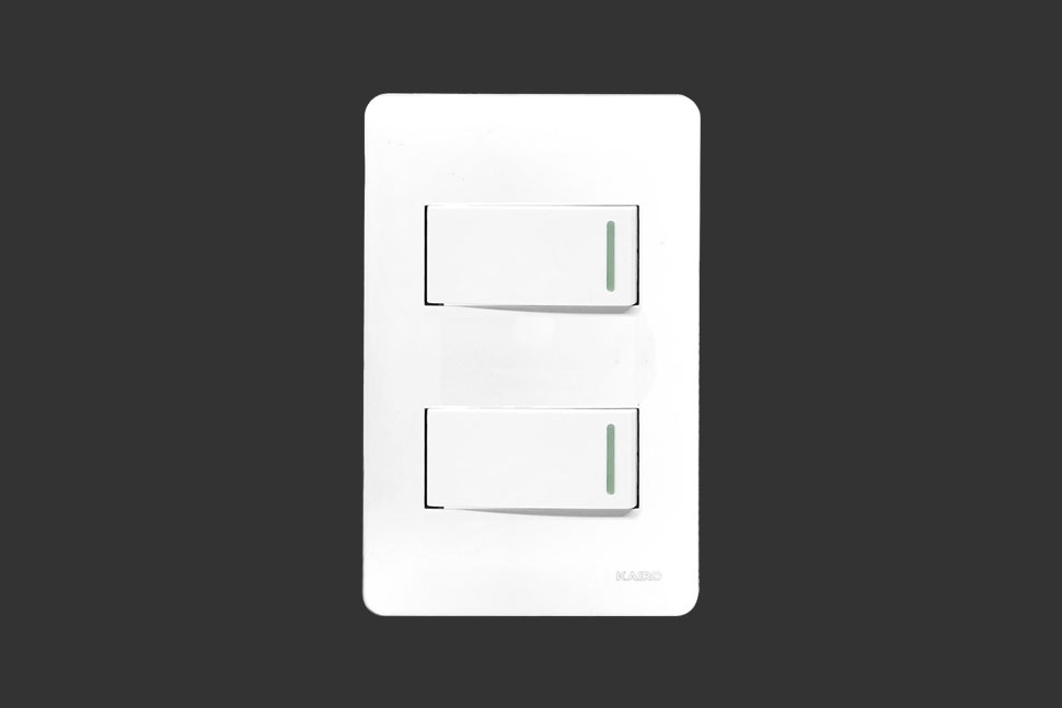 1 WAY 2 GANG SWITCH SMALL SET